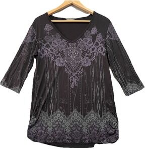 Vanilla Sugar Womens Tattoo Floral Whimsigoth Top Large Witchy Grunge Biker